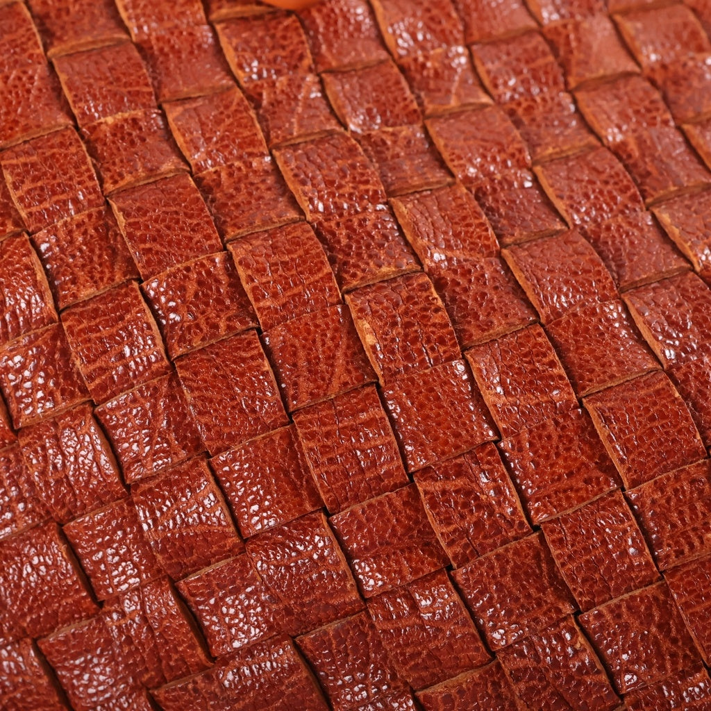 BOTTEGA VENETA(ボッテガヴェネタ) イントレチャート カバMM トートバッグ ハンドバッグ オレンジ ブラウン レザー