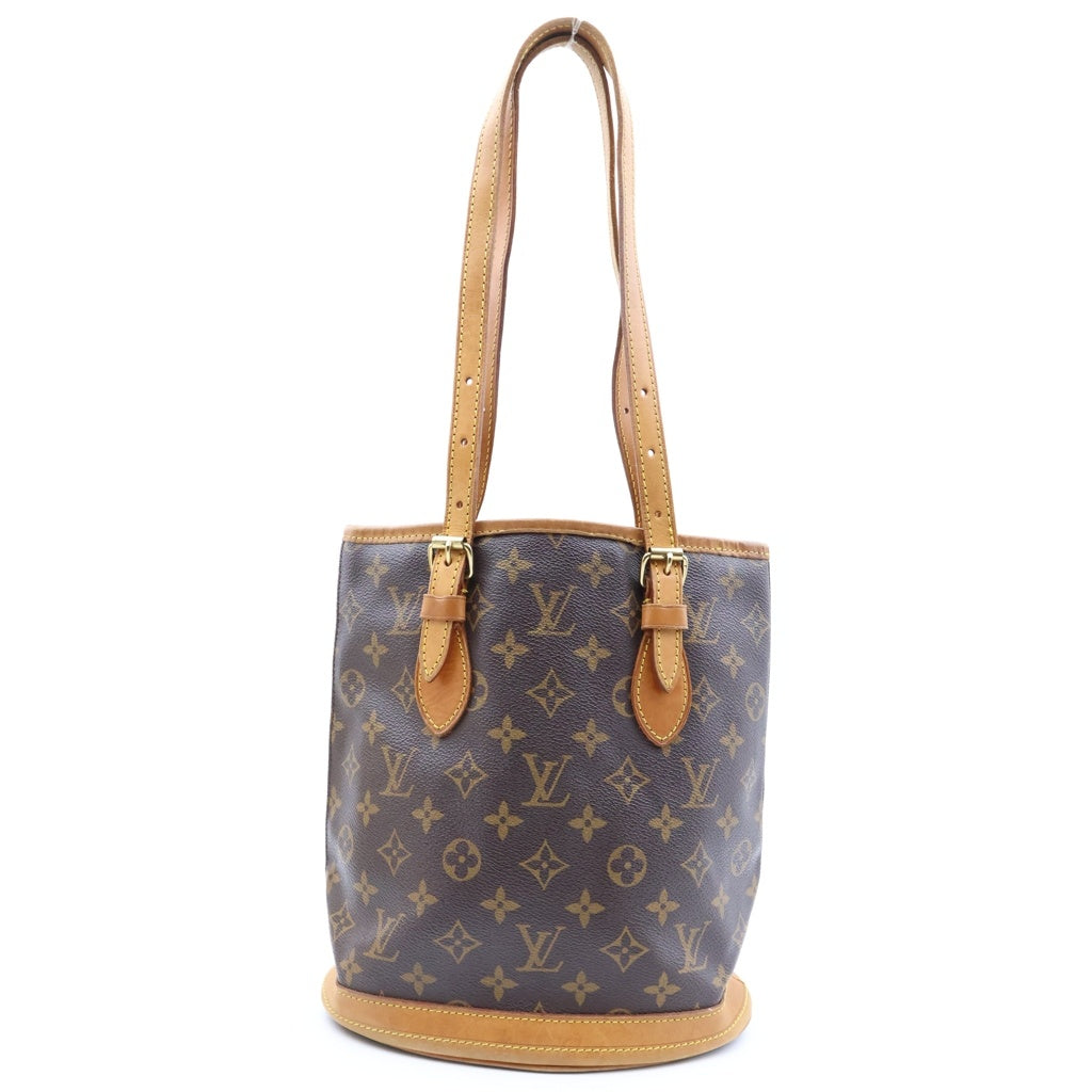 LOUIS VUITTON(ルイヴィトン) モノグラム バケットPM PVC レザー ハンドバッグ ブラウン M42238 レディース