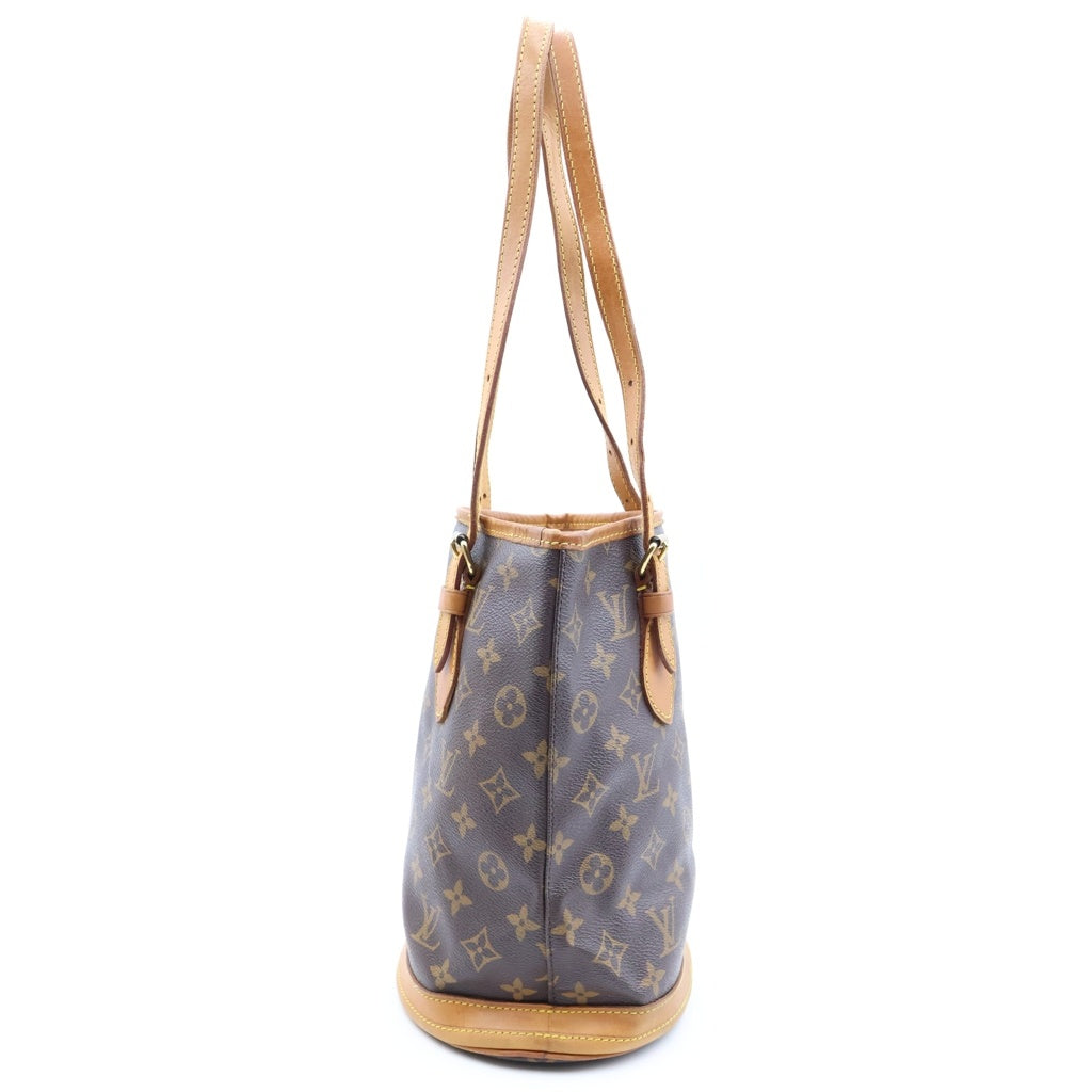 LOUIS VUITTON(ルイヴィトン) モノグラム バケットPM PVC レザー ハンドバッグ ブラウン M42238 レディース