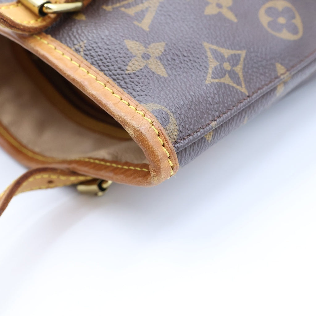 LOUIS VUITTON(ルイヴィトン) モノグラム バケットPM PVC レザー ハンドバッグ ブラウン M42238 レディース