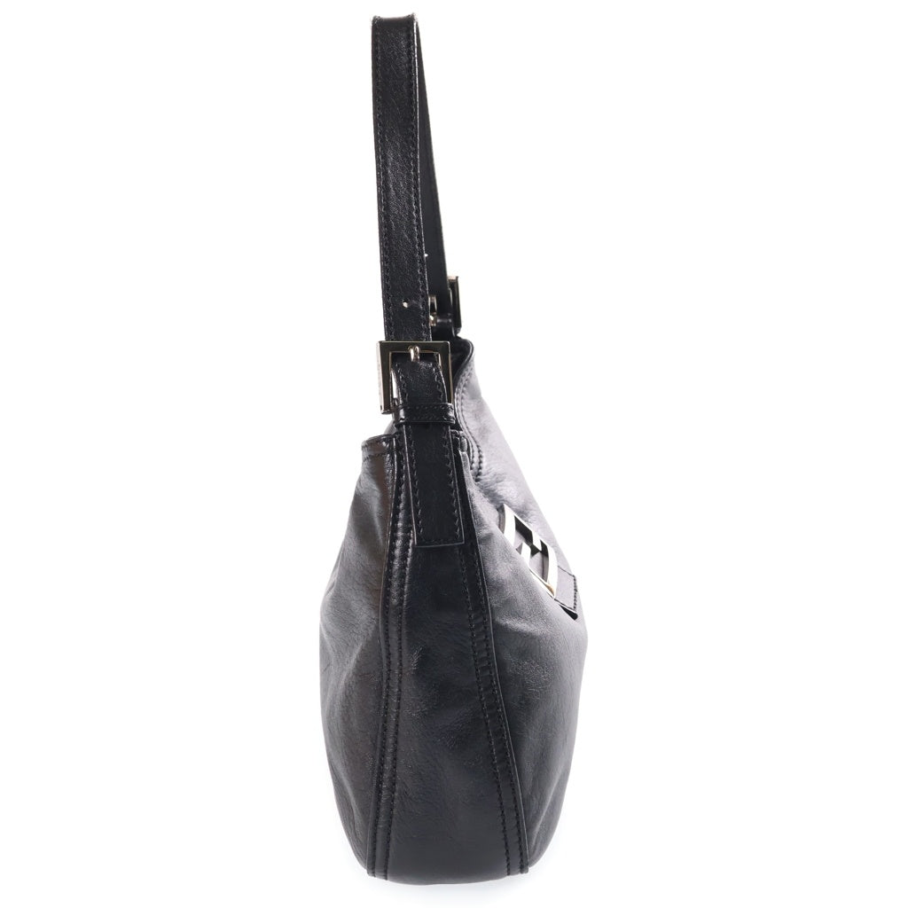 FENDI(フェンディ) マンマバケット ハンドバッグ ワンショルダーバッグ ブラック ナタレザー 8BR036 レディース