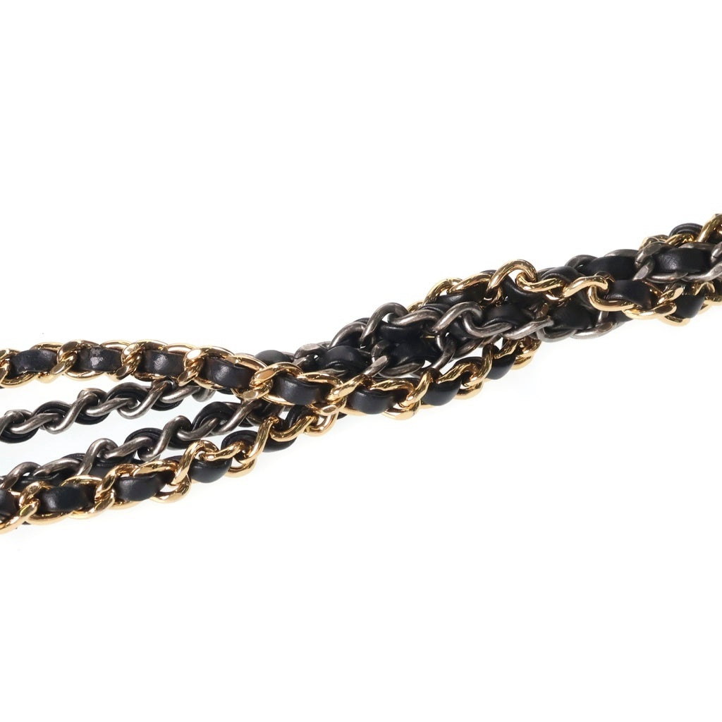 CHANEL(シャネル) ガブリエル ドゥ シャネル スモールホーボー ラムスキン Vステッチ チェーンショルダーバッグ ブラック ゴールド/シルバー金具 29番台 A91810 レディース