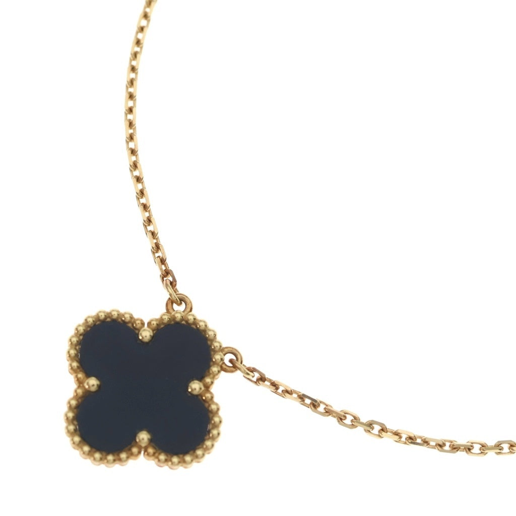 Van Cleef & Arpels(ヴァンクリーフアンドアーペル) ヴィンテージアルハンブラ オニキス ネックレス K18YG イエローゴールド ARA45800 レディース