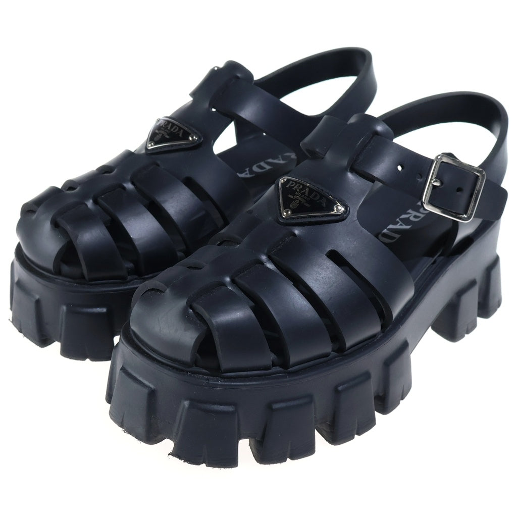 PRADA(プラダ) ■モノリス サンダル 黒 #35・1/2 レディース
