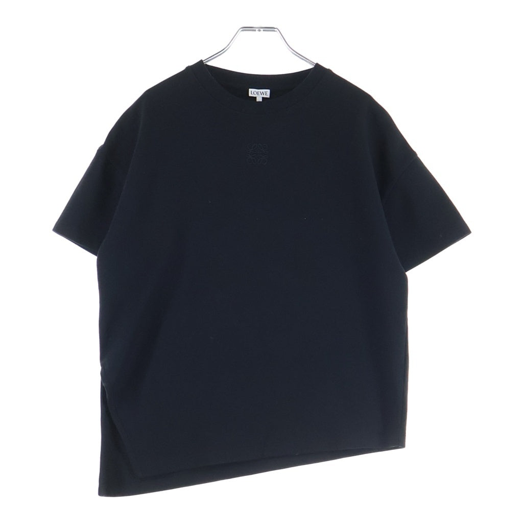 LOEWE(ロエベ) アナグラム刺繍 クルーネック半袖Tシャツ カットソー ブラック #XS 1727170 レディース