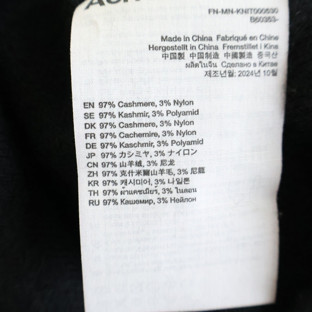 ACNE STUDIOS Bla Konst(アクネストゥディオズ ブロコンスト) カシミヤフーディーセーター ブラック #M KNIT000530 レディース