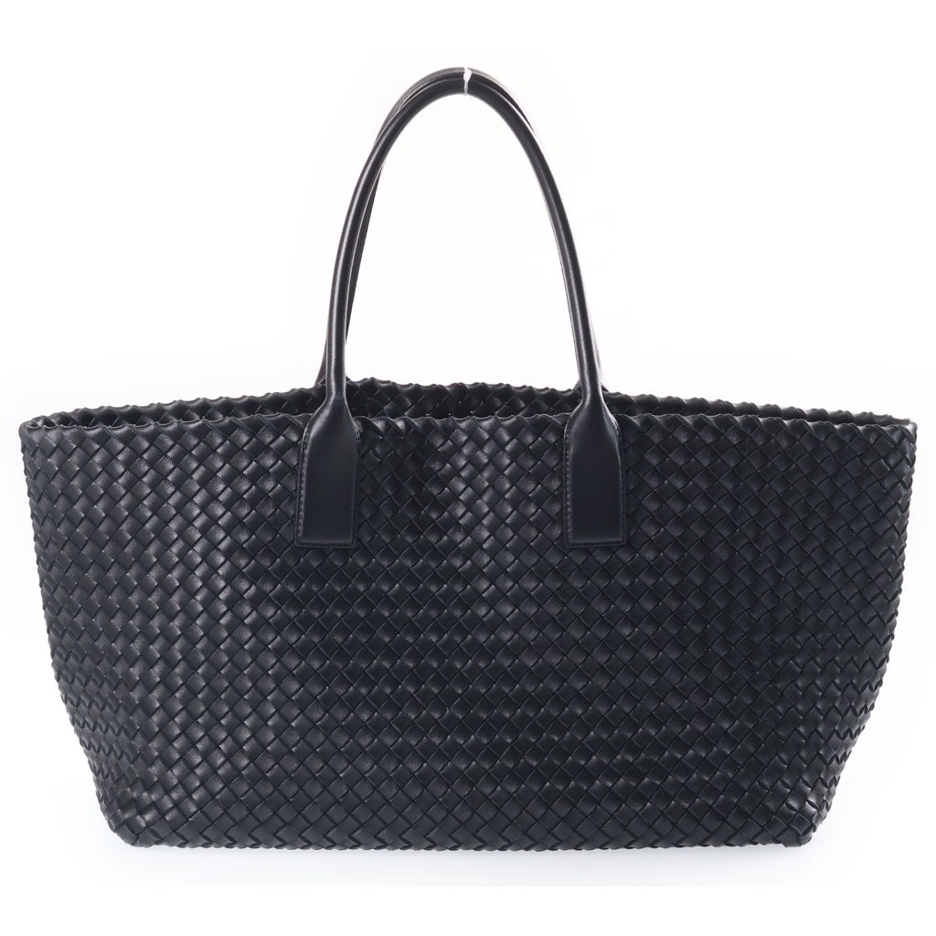 BOTTEGA VENETA(ボッテガヴェネタ) イントレチャート カバ トートバッグ 黒 レザー レディース