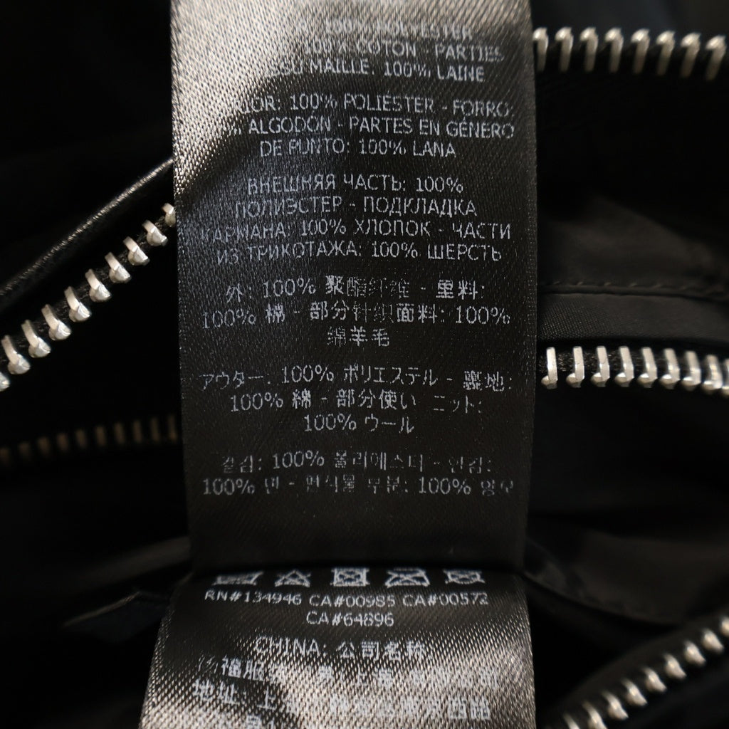 TOM FORD(トムフォード) ジップアップ ブルゾン ハイネック ナイロン レザー ブラック