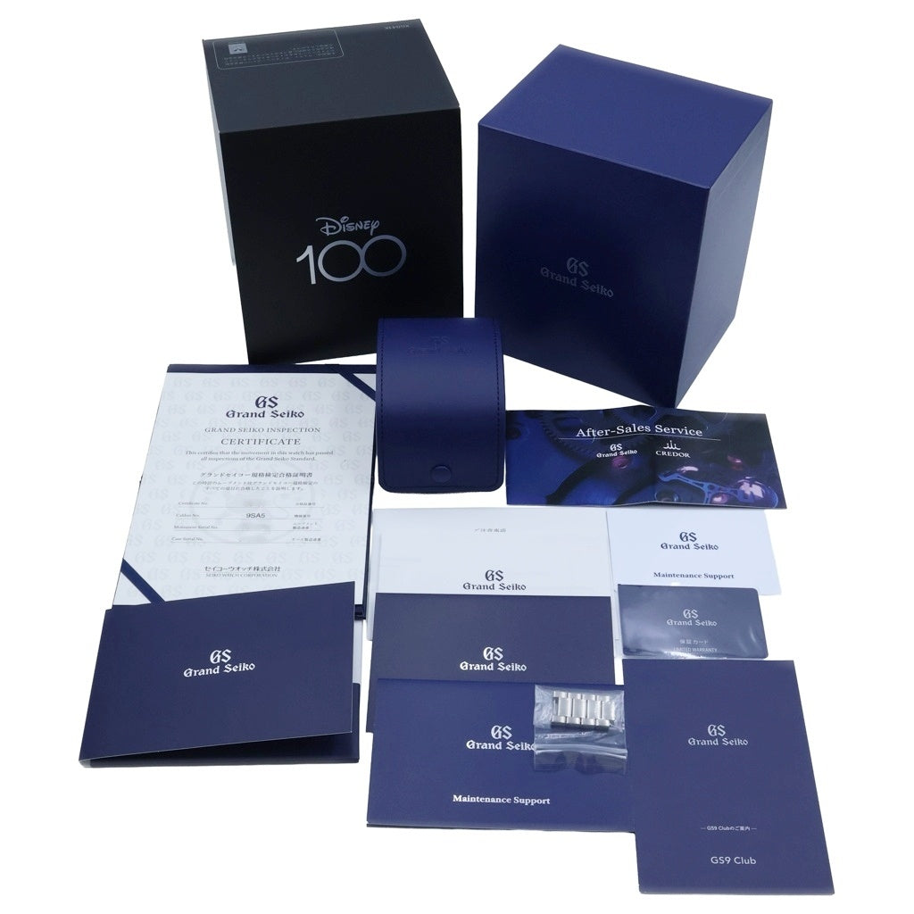 GRAND SEIKO(グランドセイコー) グランドセイコー ディズニー100リミテッドエディション 腕時計 グリーン文字盤 シルバー SS/AT SLGH025