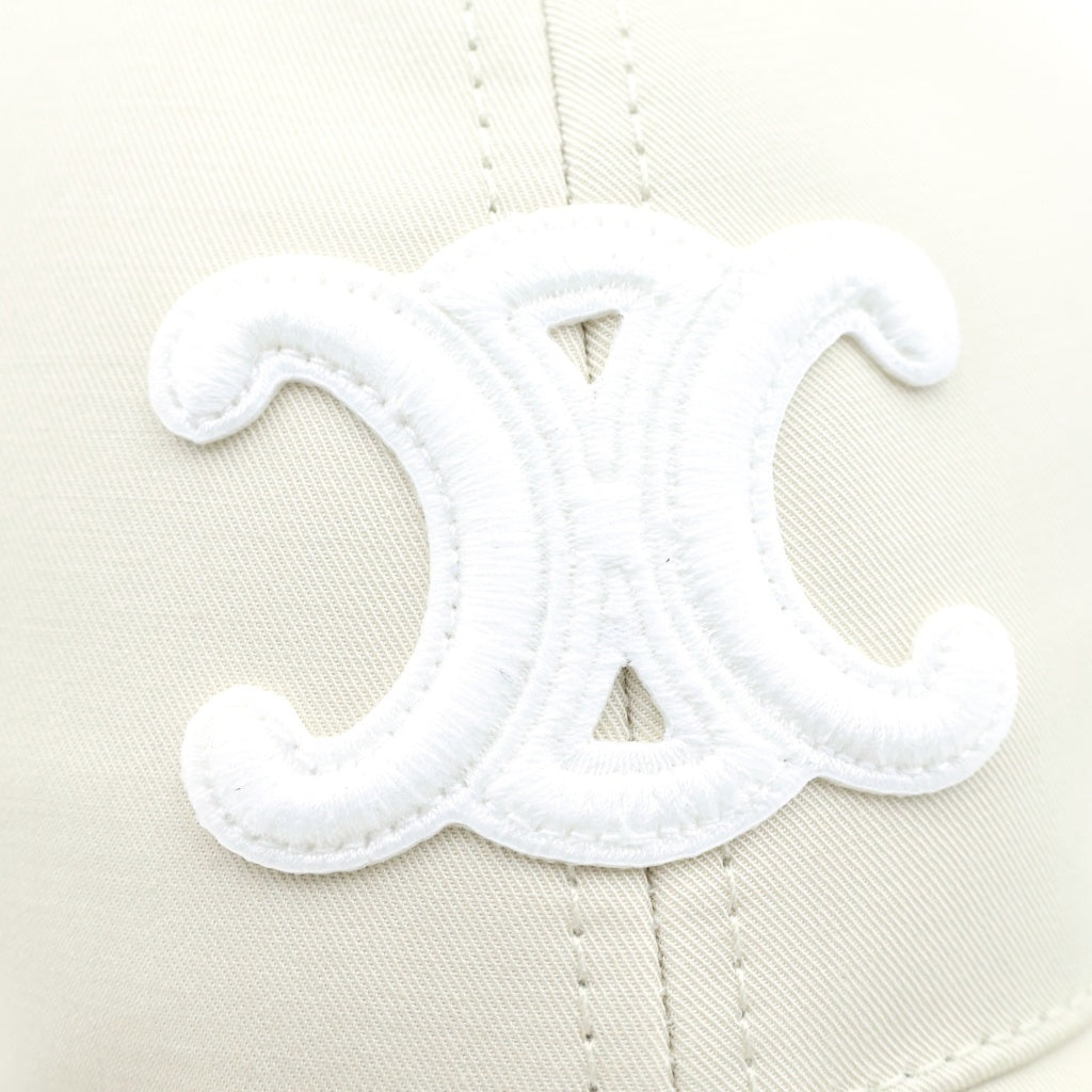 CELINE(セリーヌ) BASEBALL CAPトリオンフ ベースボールキャップ 6パネル コットン クリーム 2AUT6969P.01VA