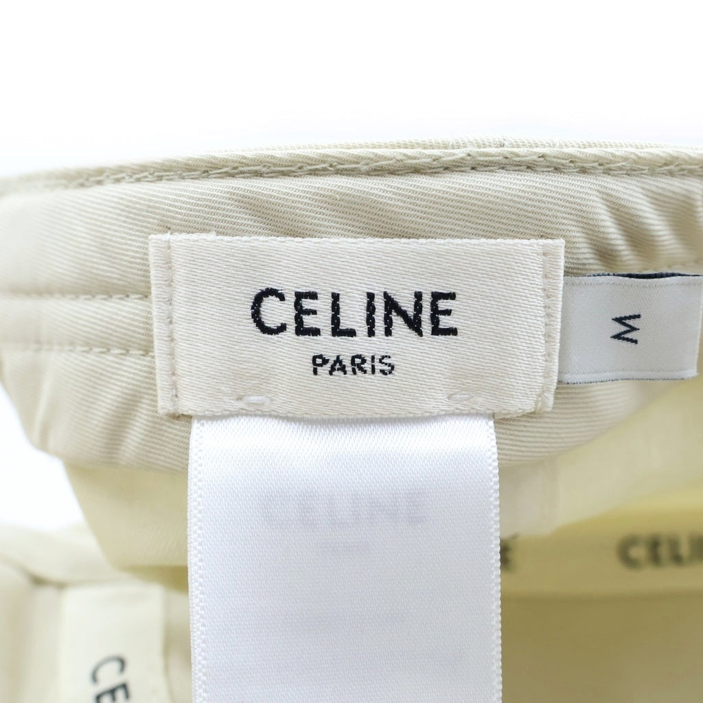 CELINE(セリーヌ) BASEBALL CAPトリオンフ ベースボールキャップ 6パネル コットン クリーム 2AUT6969P.01VA