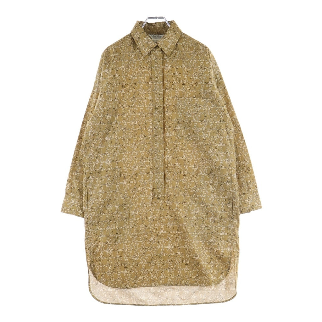 Max Mara(マックスマーラ) Pullover Shirt Dress プルオーバーシャツワンピース 長袖ドレス ブラウン 23122112326 レディース