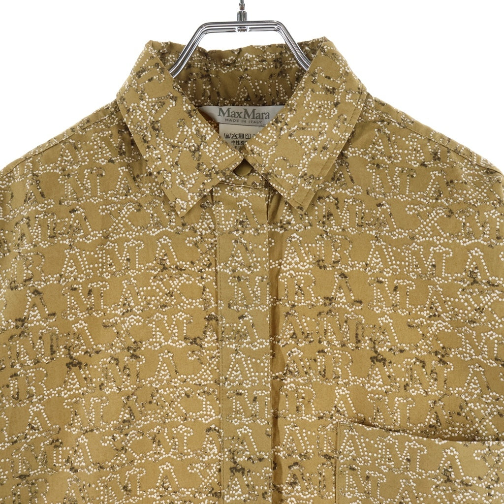 Max Mara(マックスマーラ) Pullover Shirt Dress プルオーバーシャツワンピース 長袖ドレス ブラウン 23122112326 レディース