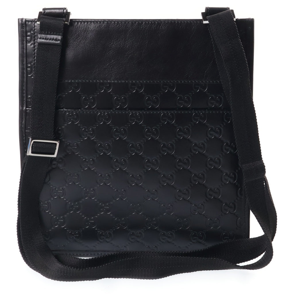 GUCCI(グッチ) グッチシマ ショルダーバッグ ブラック レザー 27639 レディース