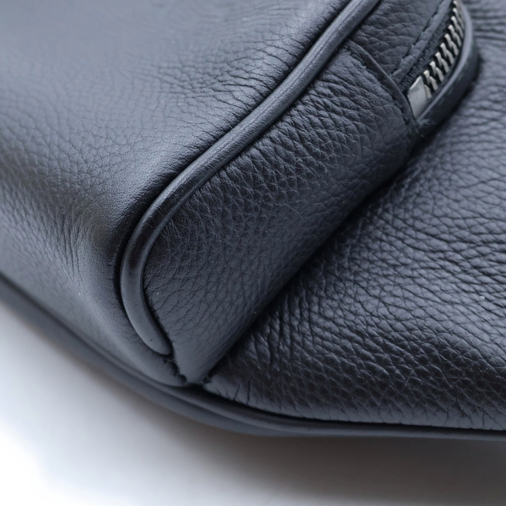BVLGARI(ブルガリ) マン スモール ベルトバッグ ボディバッグ ネイビー レザー 292709
