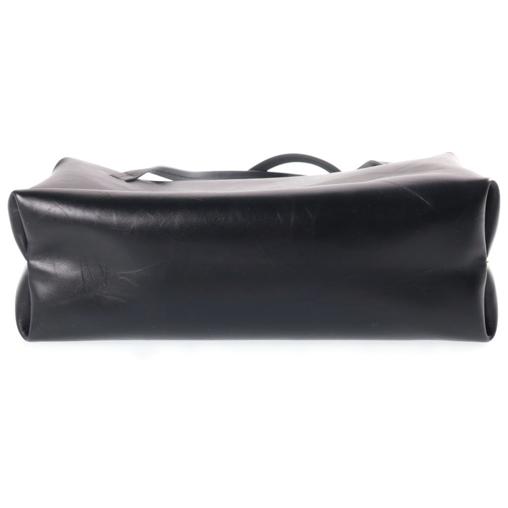 JIL SANDER(ジルサンダー) ゴジ ピロー ミディアム カーフレザー がま口 ショルダーバッグ ブラック ゴールド金具 J08WD0065 P5636 レディース