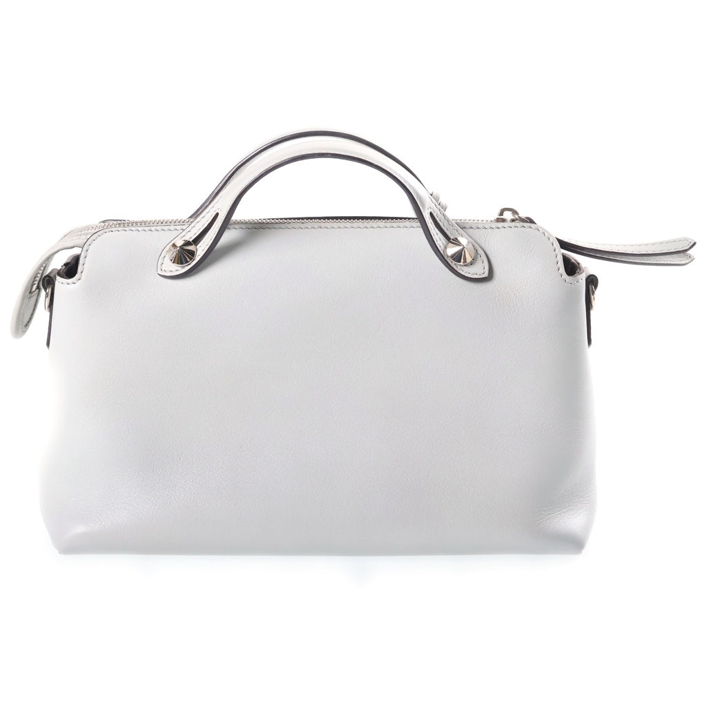 FENDI(フェンディ) バイザウェイ ミディアム レザー 2WAY ハンド ショルダーバッグ シルバー金具 グレー 8BL124 レディース