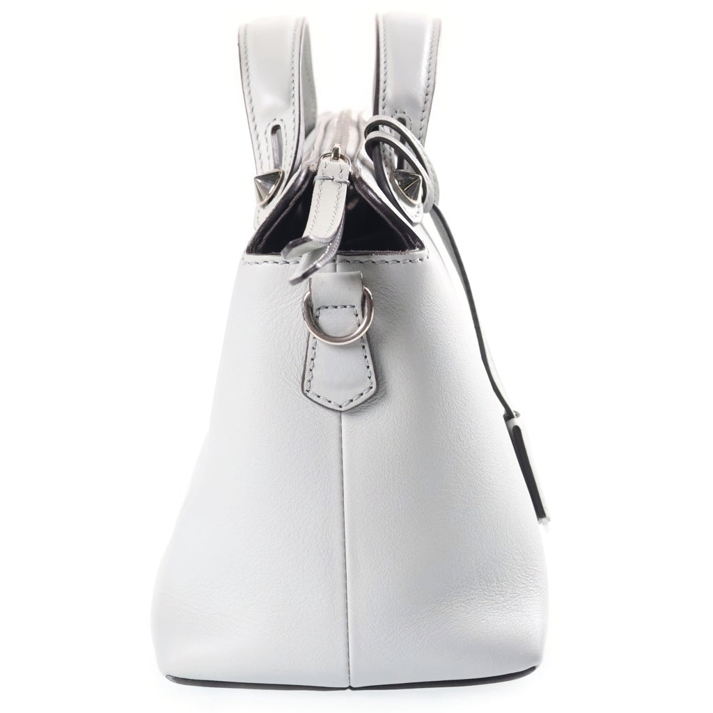 FENDI(フェンディ) バイザウェイ ミディアム レザー 2WAY ハンド ショルダーバッグ シルバー金具 グレー 8BL124 レディース