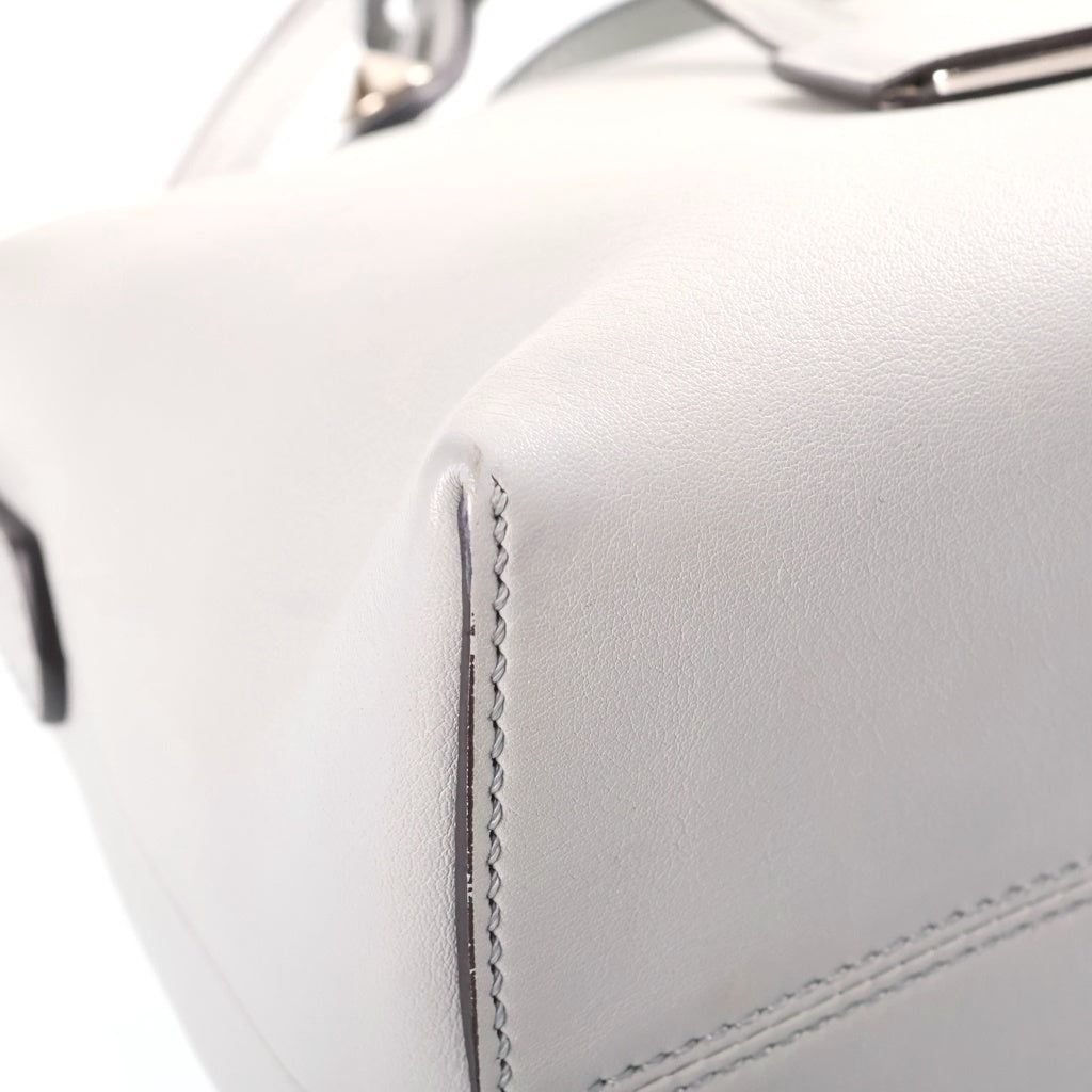 FENDI(フェンディ) バイザウェイ ミディアム レザー 2WAY ハンド ショルダーバッグ シルバー金具 グレー 8BL124 レディース