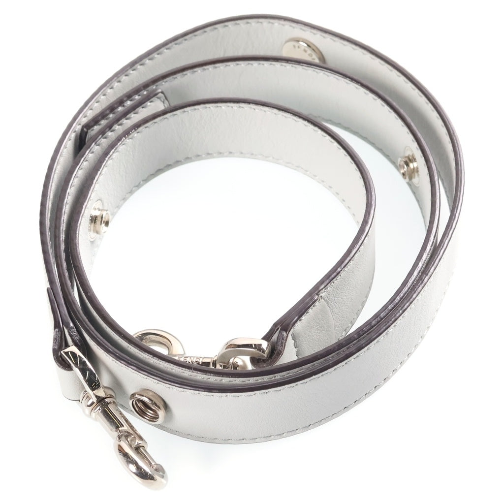 FENDI(フェンディ) バイザウェイ ミディアム レザー 2WAY ハンド ショルダーバッグ シルバー金具 グレー 8BL124 レディース