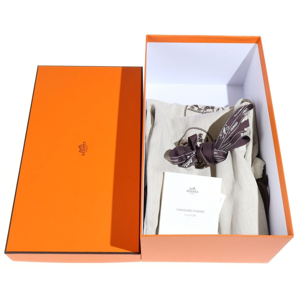 HERMES(エルメス) モカシン ケネディ ローファー 革靴 レザー ブラック