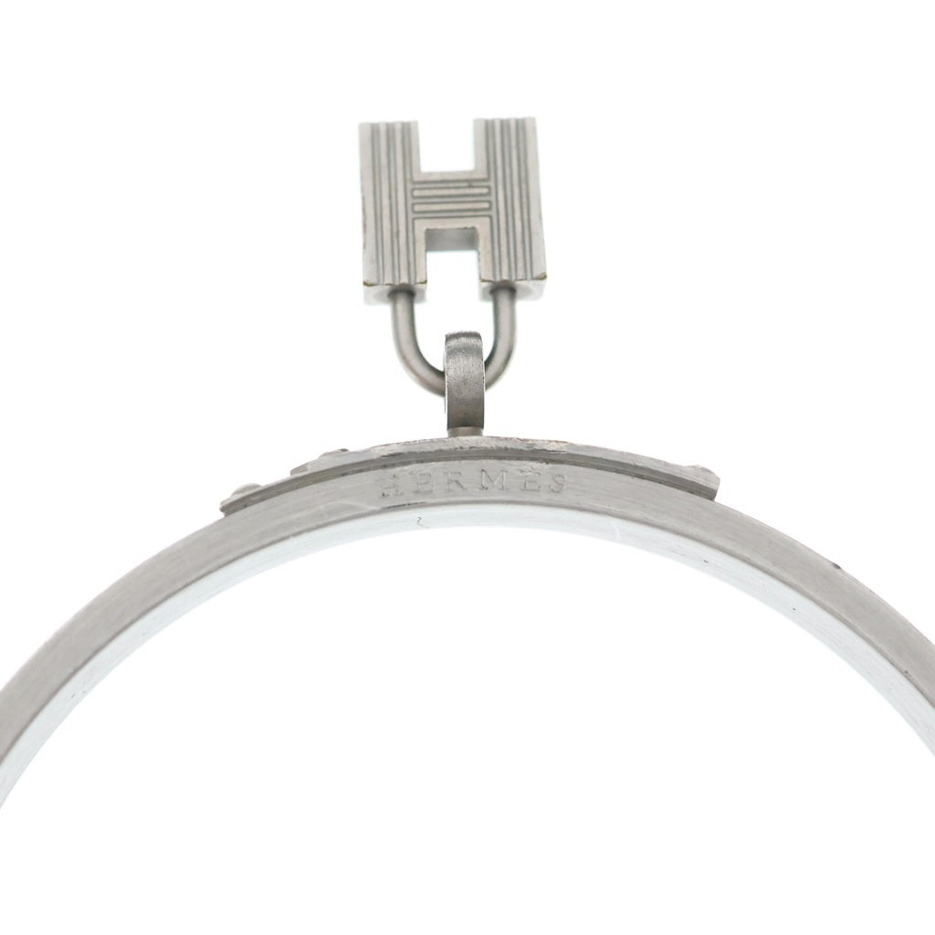 HERMES(エルメス) ケリー バングル ブレスレット Hロゴ シルバー/レッド レディース