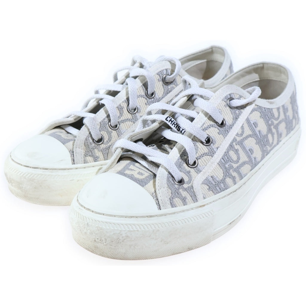 Christian Dior(クリスチャンディオール) Walk'n'Dior ウォーキンディオール オブリーク ローカットスニーカー シューズ ベージュ/グレー KCK211OBE33G36 レディース