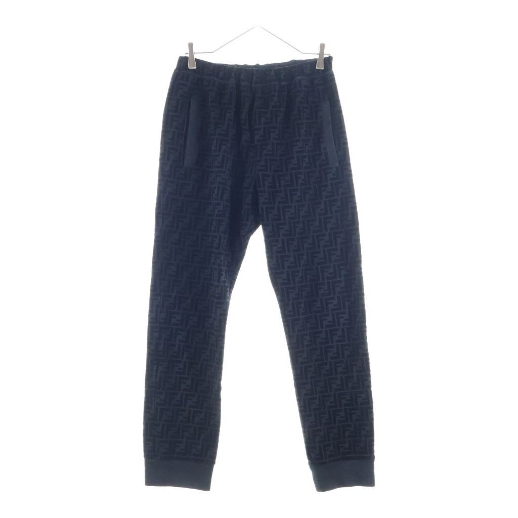 FENDI(フェンディ) ズッカ総柄 フロッキープリント トラック ジョガー パンツ ブラック 12CPF-22-2824 レディース