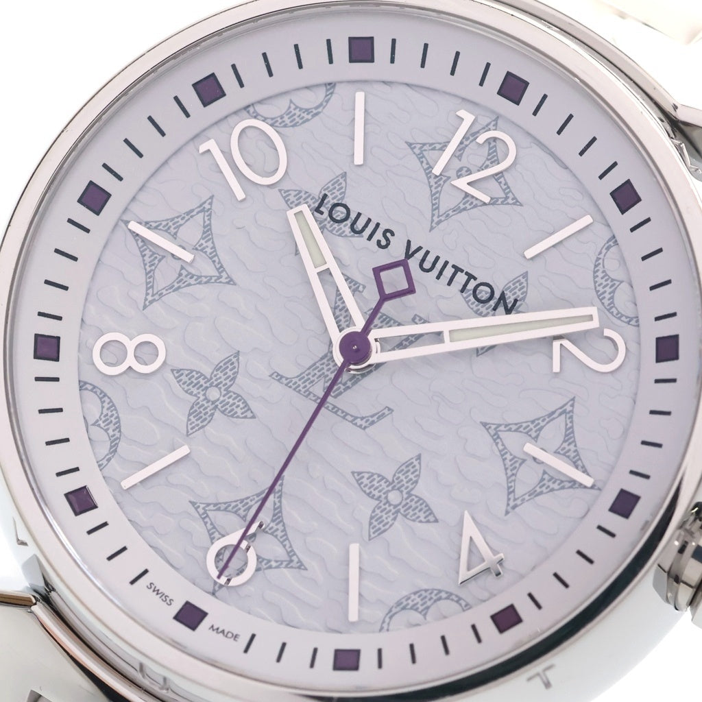LOUIS VUITTON(ルイヴィトン) タンブールMM モノグラム・ホワイト文字盤 SS×ラバー/QZ QA116Z