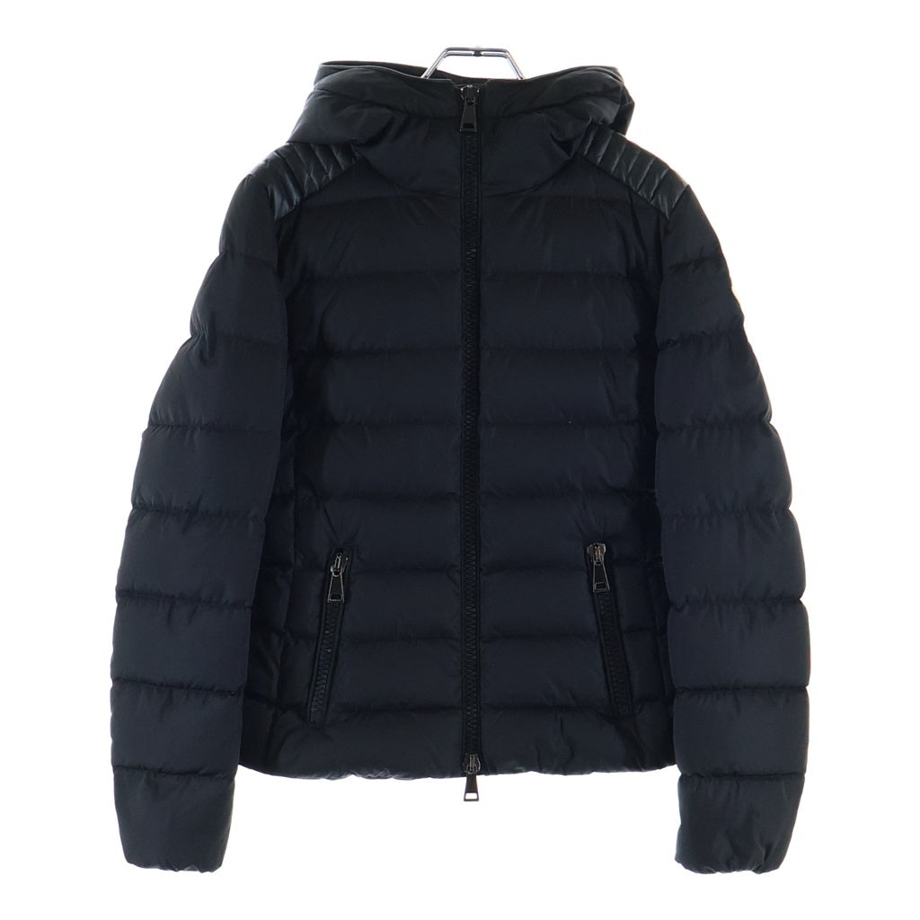 MONCLER(モンクレール) TETRA テトラ レザー切り替え フーデッド ジップアップ ダウンジャケット ブラック E20934539985 C0063 レディース