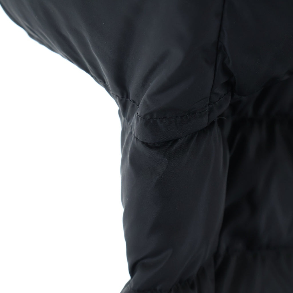 MONCLER(モンクレール) TETRA テトラ レザー切り替え フーデッド ジップアップ ダウンジャケット ブラック E20934539985 C0063 レディース