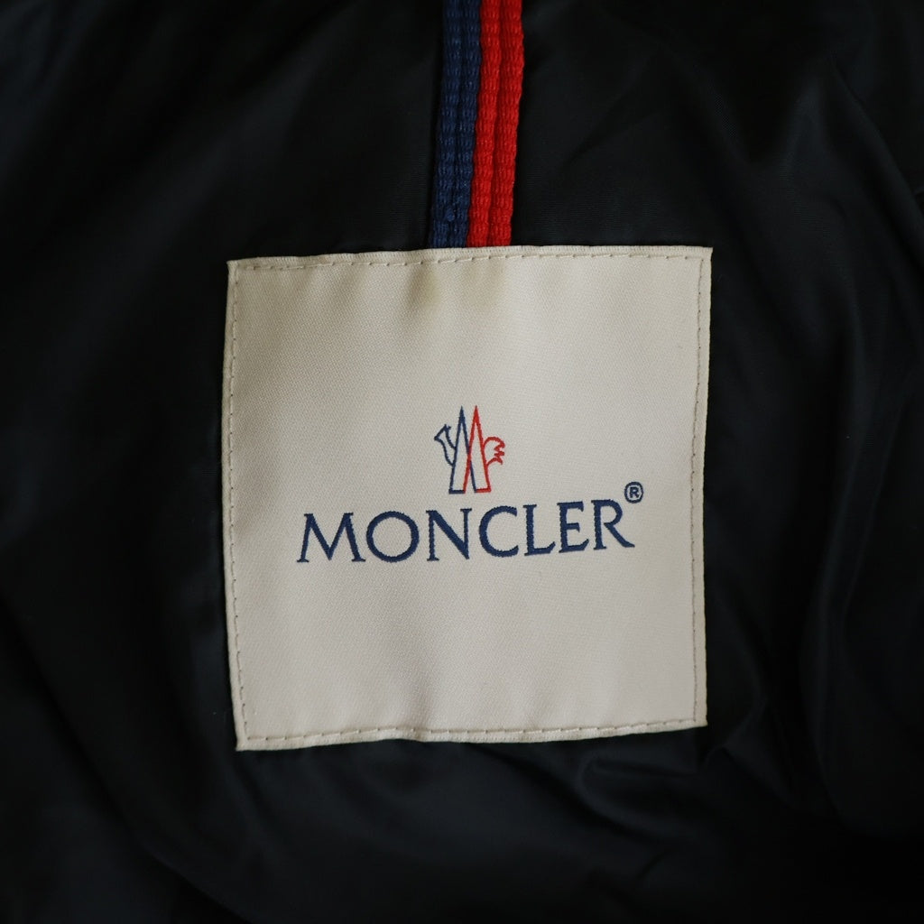 MONCLER(モンクレール) TETRA テトラ レザー切り替え フーデッド ジップアップ ダウンジャケット ブラック E20934539985 C0063 レディース