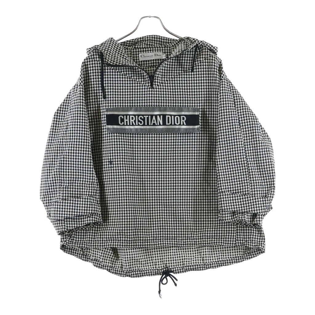 Christian Dior(クリスチャンディオール) ■オブリーク テクニカルタフタ フーディー アノラック ジャケット ホワイト×ブラック #XS レディース