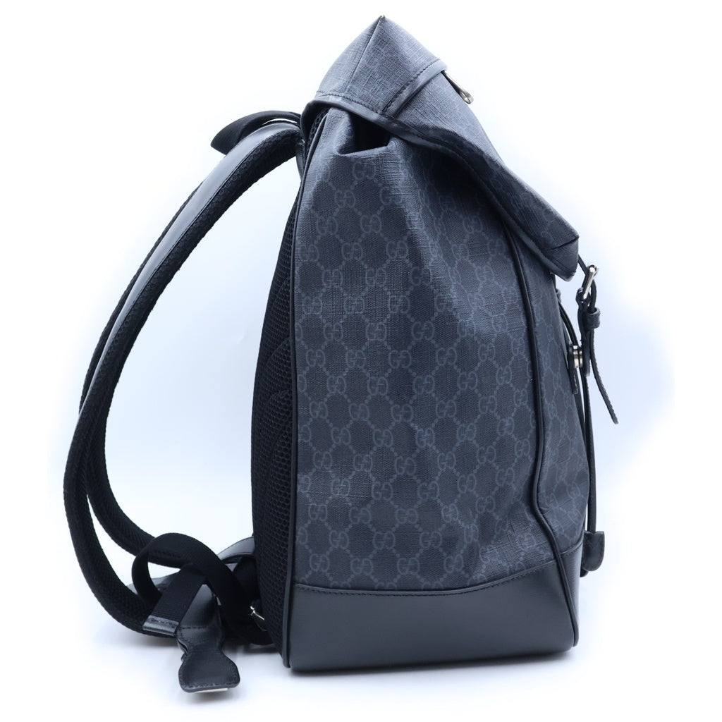 GUCCI(グッチ) インターロッキングG バックパック 黒 レザー 696013 レディース