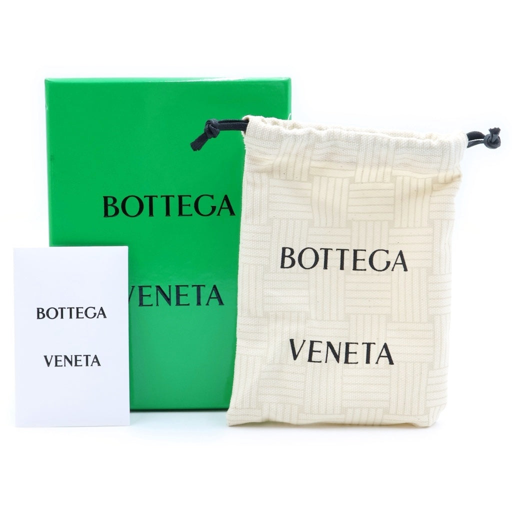 BOTTEGA VENETA(ボッテガヴェネタ) イントレチャート アンディアーモ 三つ折り財布 コンパクトジップ ネイビー レザー 824968 レディース