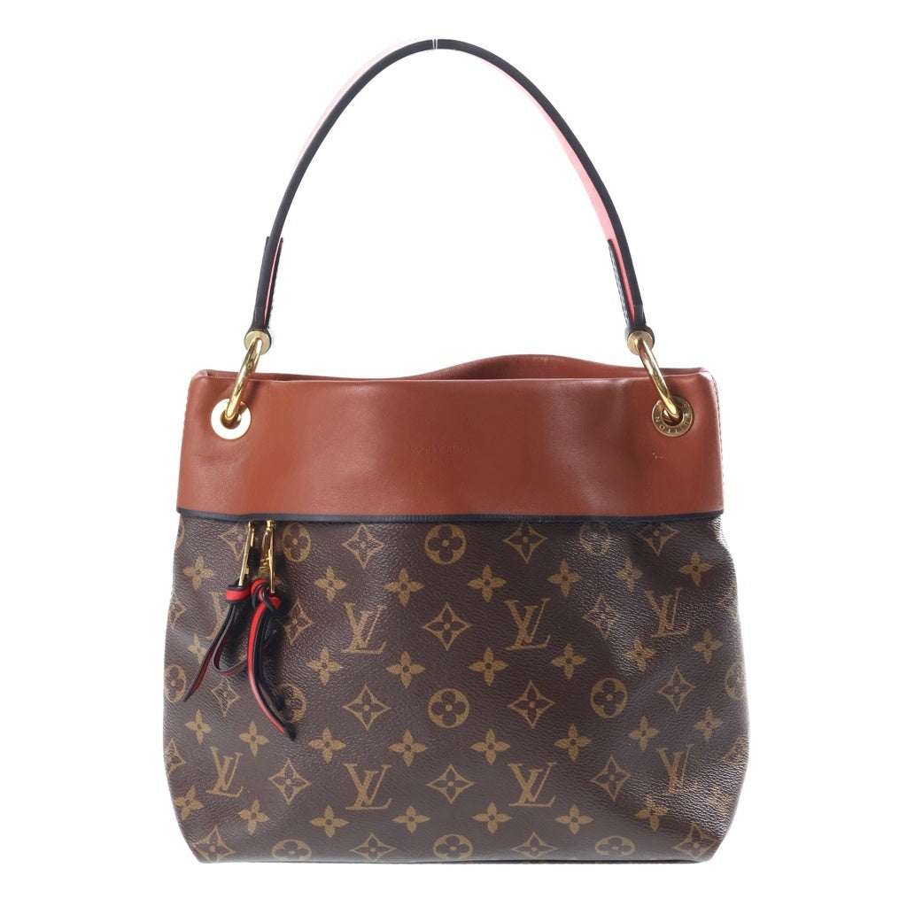 LOUIS VUITTON(ルイヴィトン) モノグラム テュイルリーブザス PVC レザー ハンドバッグ ブラウン ゴールド金具 M43157 レディース