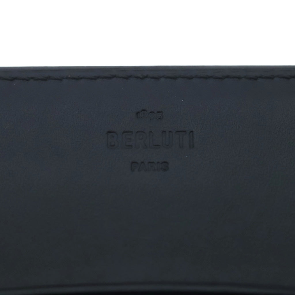 Berluti(ベルルッティ) 25AW カリグラフィ インブイア フラップ カードホルダー パスケース ヴェネチアカーフレザー ブラウン系 308225