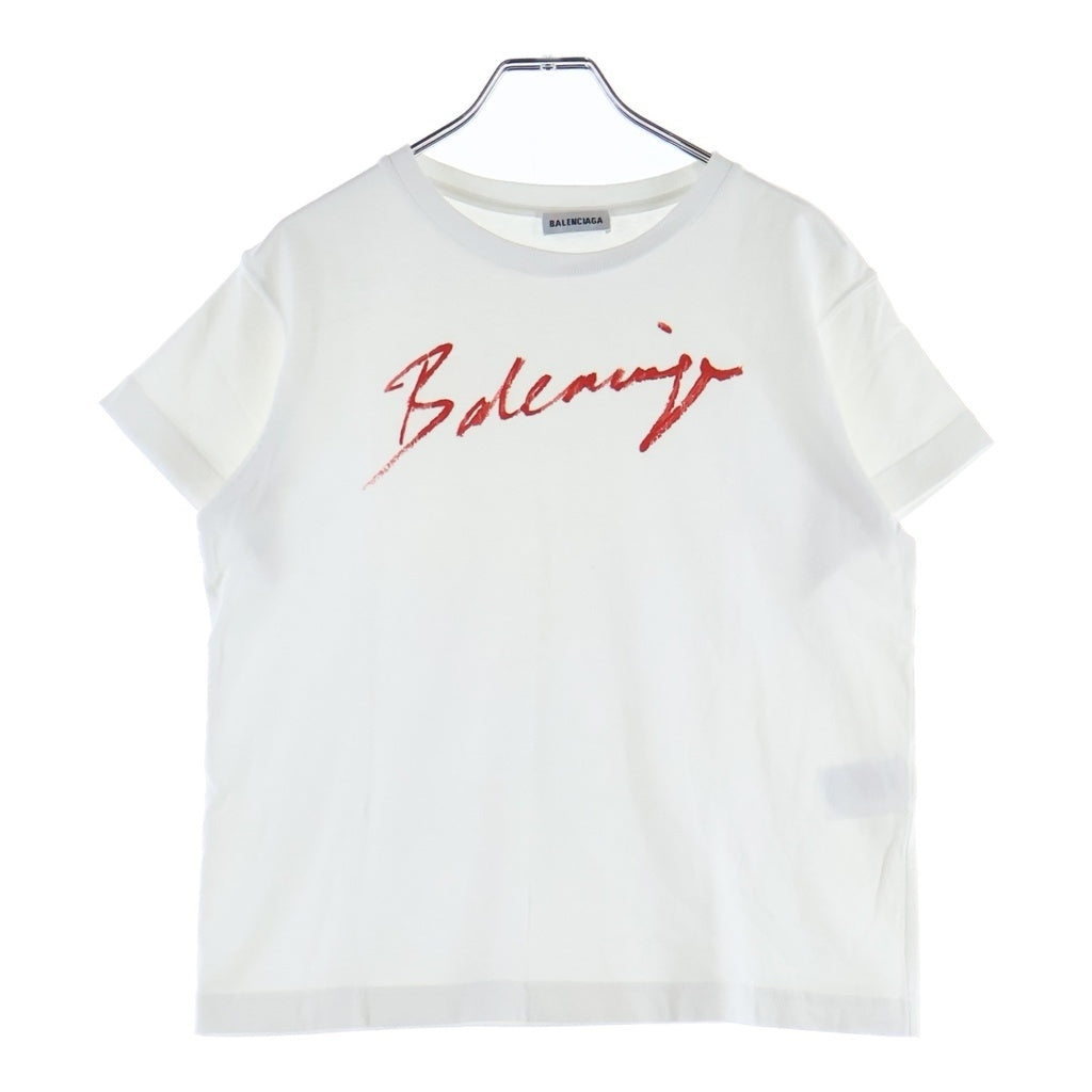BALENCIAGA(バレンシアガ) ■ロゴ Tシャツ 白 #XS レディース