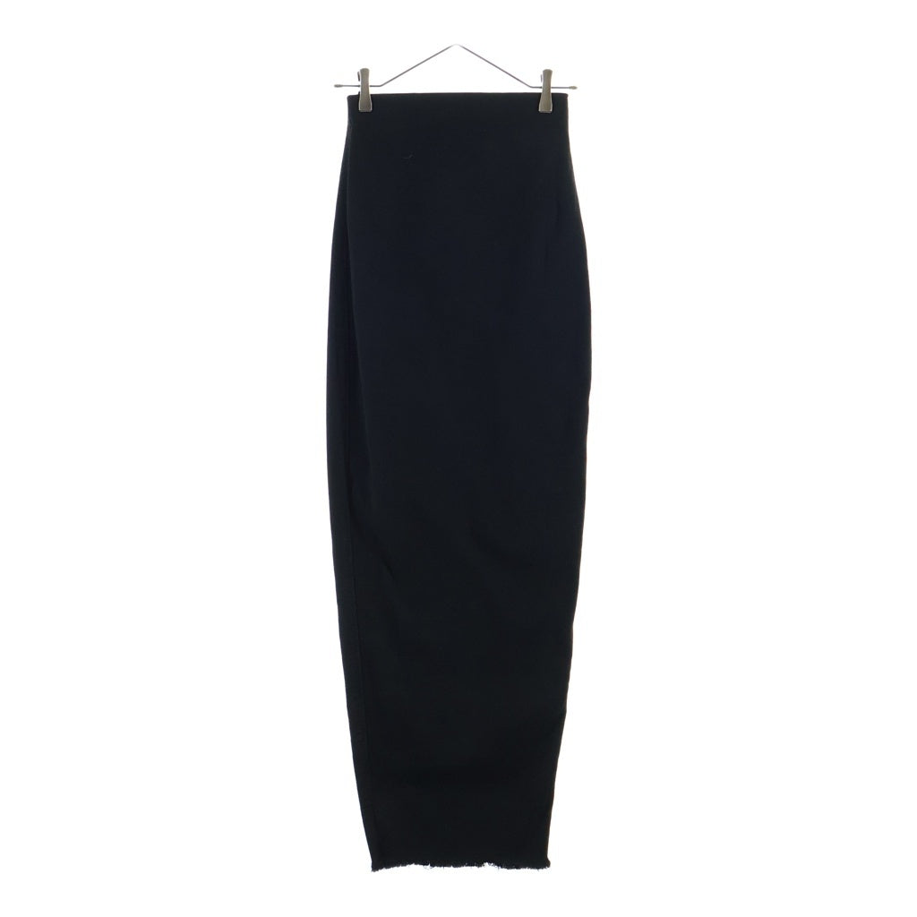 Rick Owens(リックオウエンス) 24SS Lido Dirt Pillar Denim Maxi Skirt リド ダート ピラー デニム タイトロング スカート ブラック レディース RO01D2344-SBB