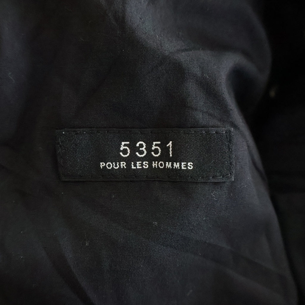 5351 POUR LES HOMMES(5351プールオム) ジップデザイン コーティング加工 バイカー スキニー デニムパンツ ブラック 0249-00-59004-2-3