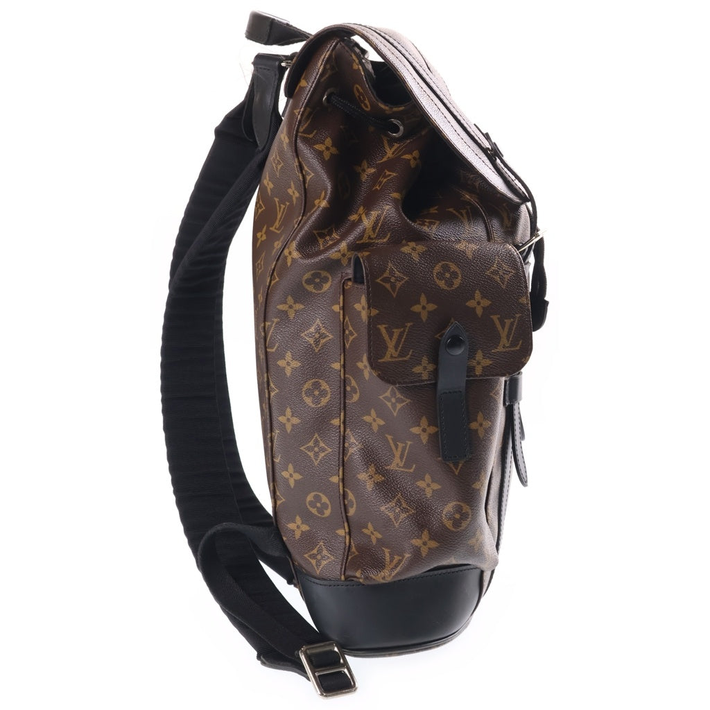 LOUIS VUITTON(ルイヴィトン) モノグラムマカサー クリストファー MM PVC レザー バックパック リュックサック ブラウン M43735 レディース