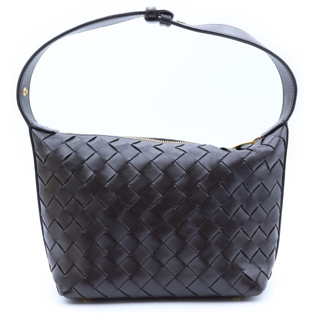 BOTTEGA VENETA(ボッテガヴェネタ) イントレチャート ウォレス ハンドバッグ ブラウン カーフレザー 754443 レディース