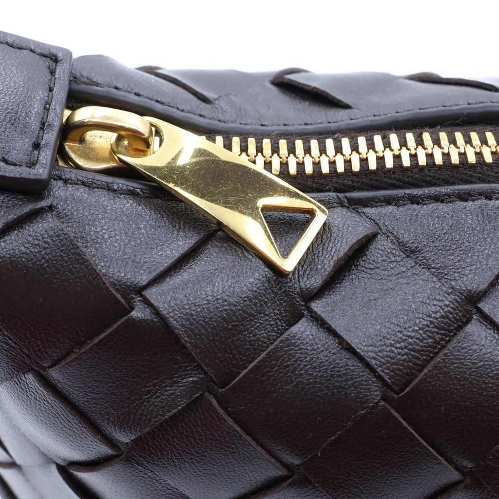 BOTTEGA VENETA(ボッテガヴェネタ) イントレチャート ウォレス ハンドバッグ ブラウン カーフレザー 754443 レディース