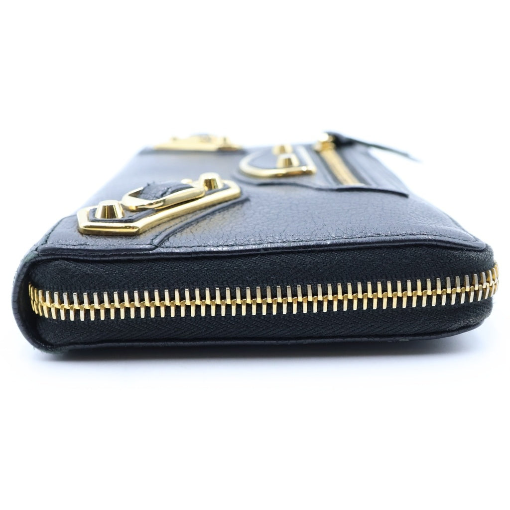 BALENCIAGA(バレンシアガ) クラシック コンチネンタル ラウンドファスナー長財布 黒 レザー GD金具 390187 レディース