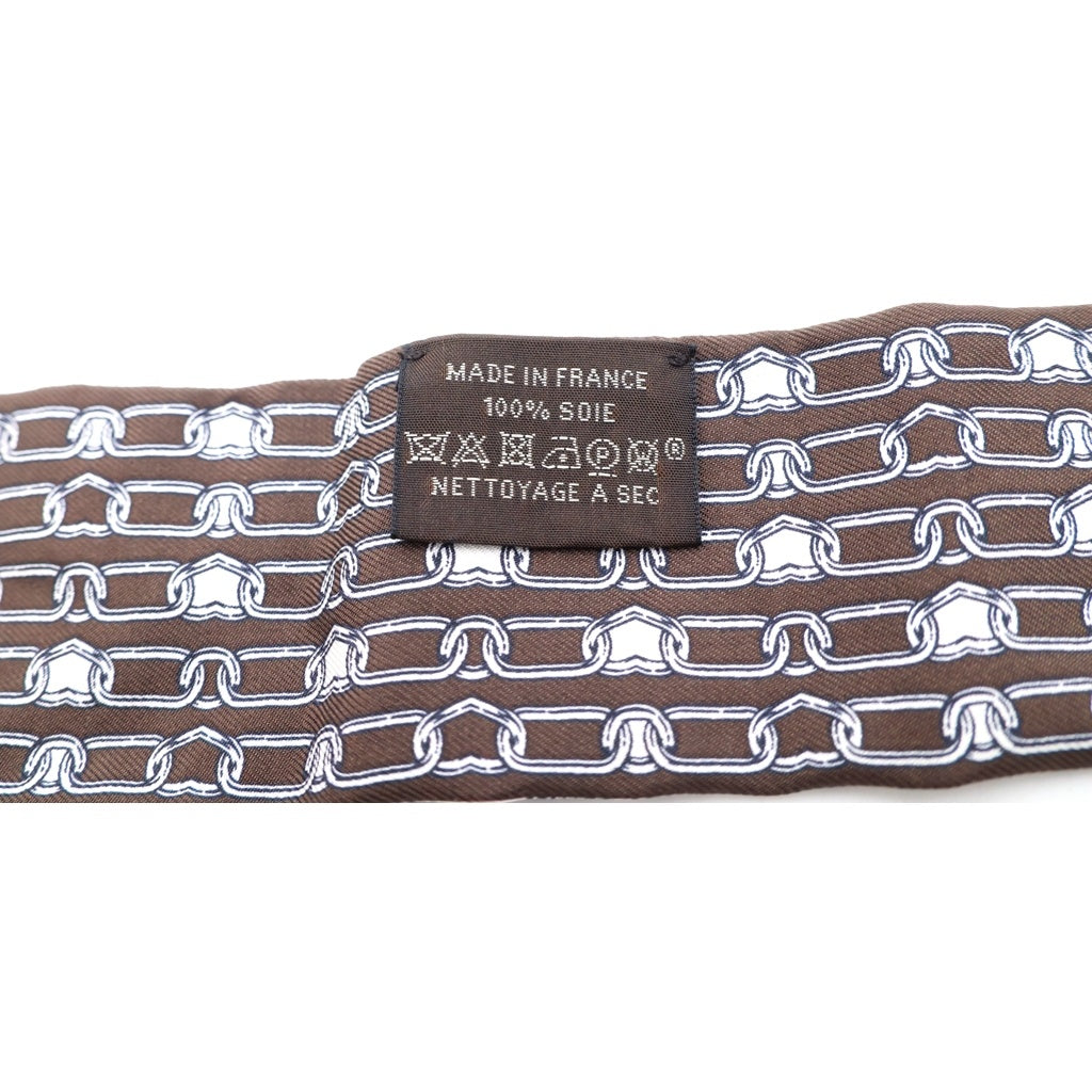 HERMES(エルメス) ツイリー カレイドスコープ ブラウン系×白系 シルク レディース