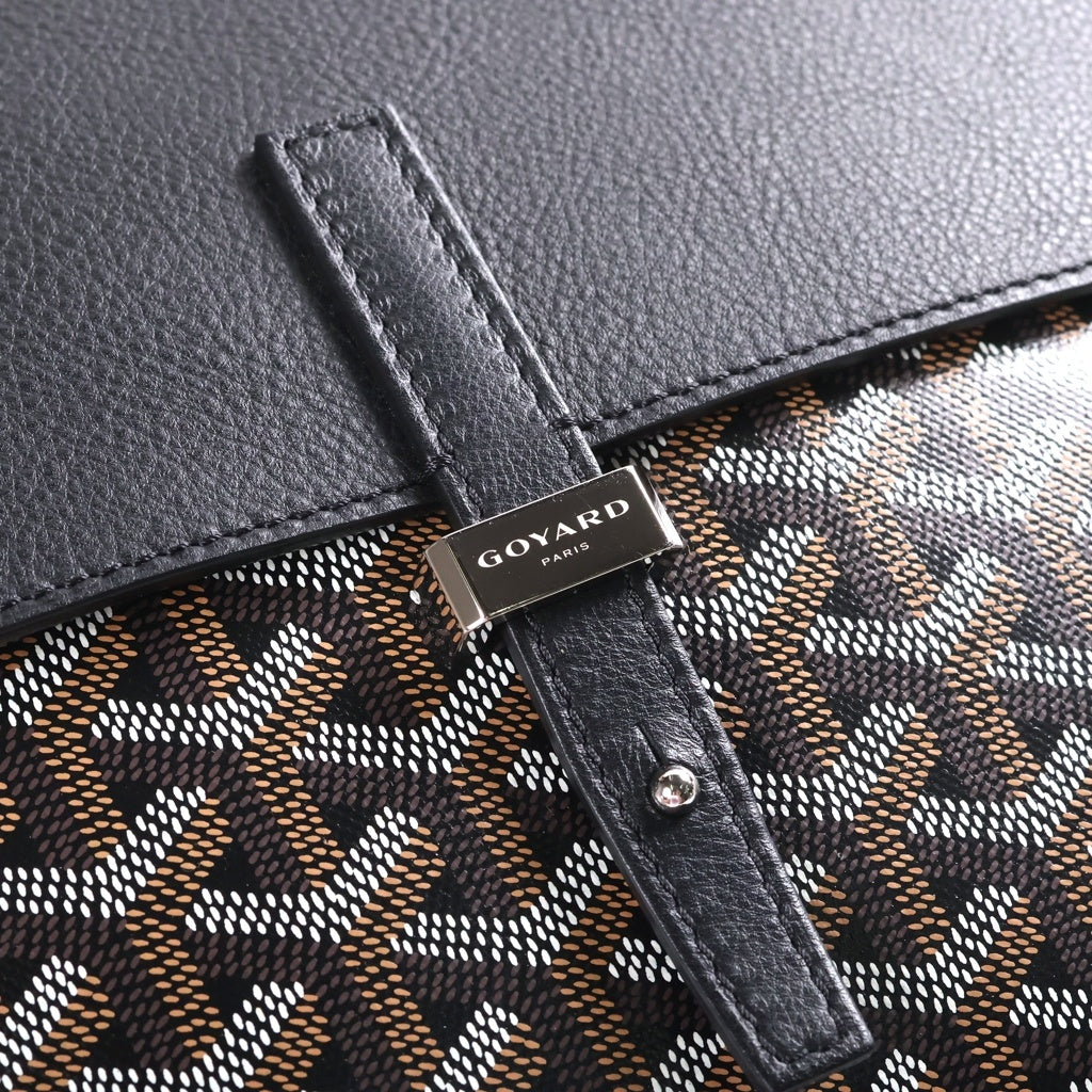 GOYARD(ゴヤール) クルシエ メッセンジャーバッグ ショルダーバック PVCレザー ブラック/ブラウン