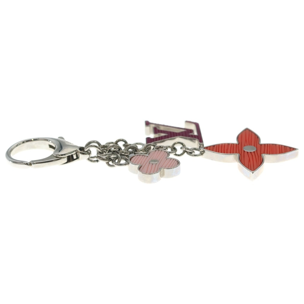 LOUIS VUITTON(ルイヴィトン) ビジュー サック フルール ドゥ エピ チャーム キーホルダー メタル シルバー金具 レッド×ピンク M00003 レディース