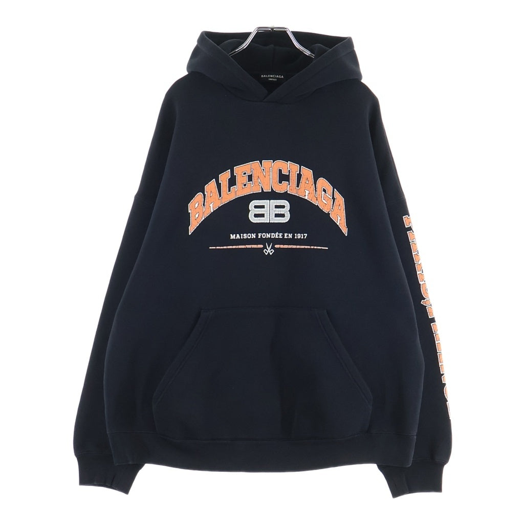 BALENCIAGA(バレンシアガ) 22AW プリント プルオーバーパーカー フーディー ブラック #L 570811 TLVJ3