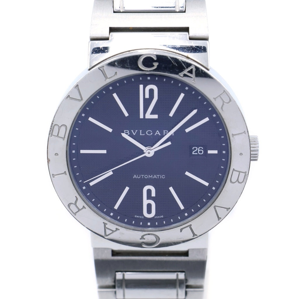 BVLGARI(ブルガリ) ブルガリブルガリ 黒文字盤 ステンレス 自動巻き 腕時計 シルバー BB42SSAUTO