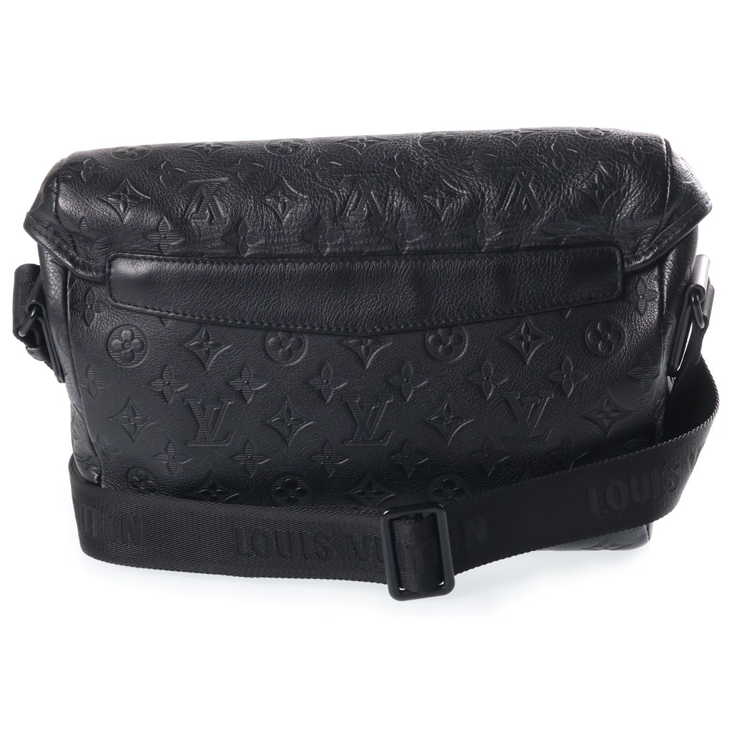 LOUIS VUITTON(ルイヴィトン) モノグラムアンプラント メッセンジャー・ヴォワヤージュ PM ショルダーバッグ ブラック レザー M25121 ブラック金具 レディース